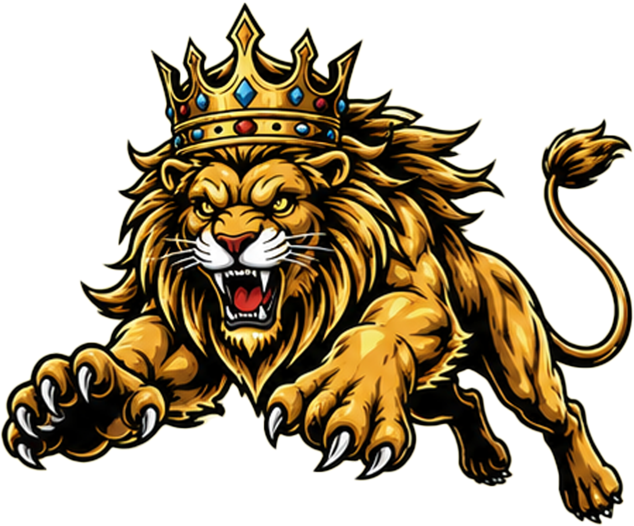 Mascota Truck King — león rugiendo