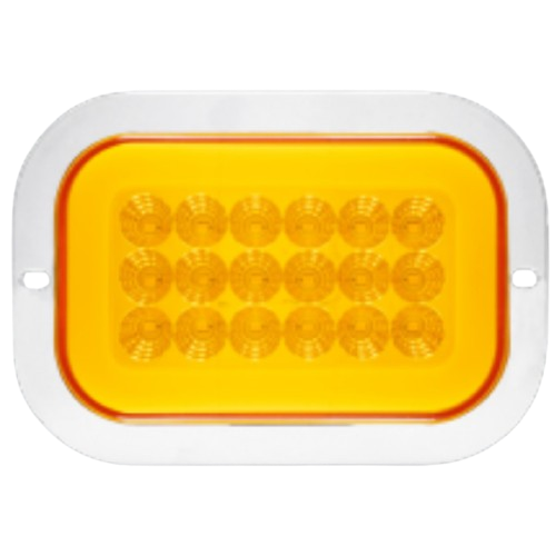 PLAFÓN LED RECTANGULAR ÁMBAR – LUZ FIJA, OJO DE ÁNGEL Y ESTROBO IOL-LPL-120