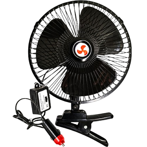 VENTILADOR 8"PINSA NEGRO 12 V