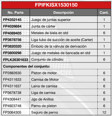 MEDIA REPARACIÓN CUMMINS ISX 150 MM EGR CON PISTONES