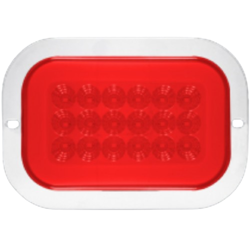 PLAFÓN LED RECTANGULAR ROJO – LUZ FIJA, OJO DE ÁNGEL Y ESTROBO IOL-LPL-121